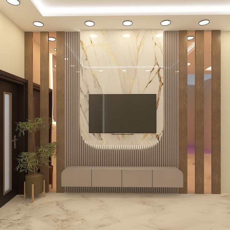 Entertainment wall TV unit